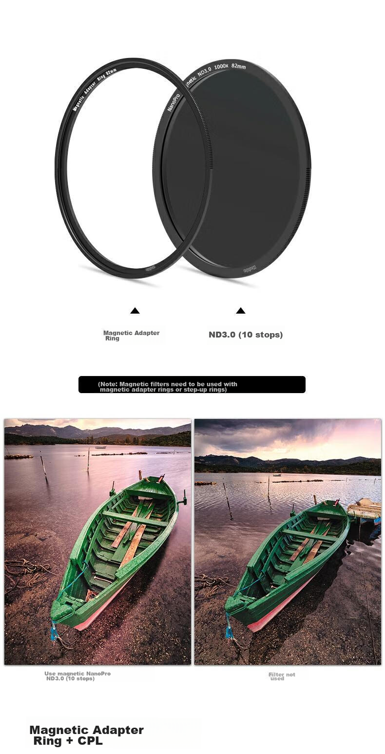 Haida NanoPro Magnetic ND0.9 (8x) Neutral Density Filter, 67mm, 3 Stops, Medium Gray Density Filter, Suitable for Canon, Nikon, Sony, Fuji And Other Camera Lenses 7