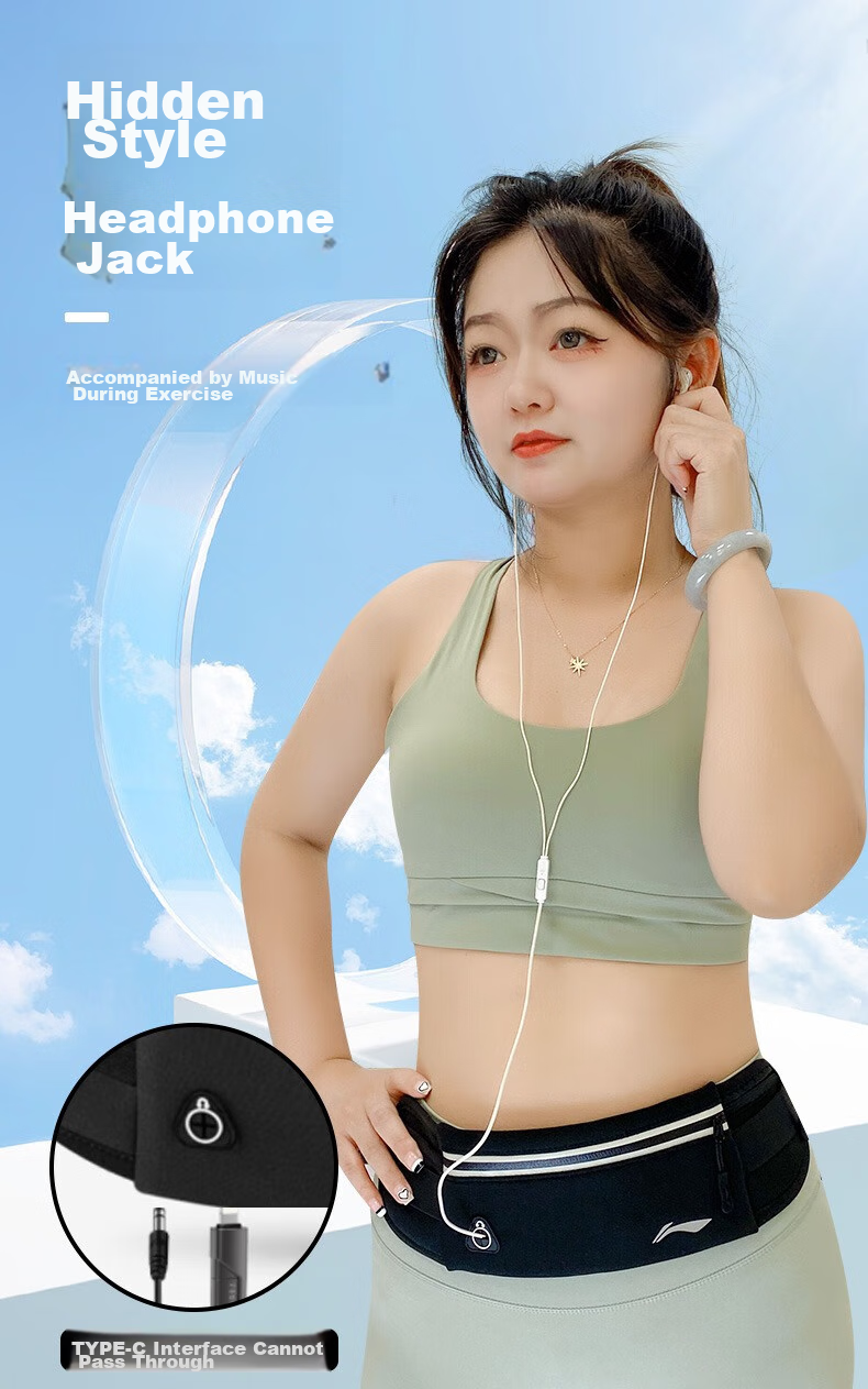 Li-Ning Running Waist Bag Unisex Sports Belt Pack Multifunctional Waterproof Zipper Phone Pouch Marathon Running Bag 12