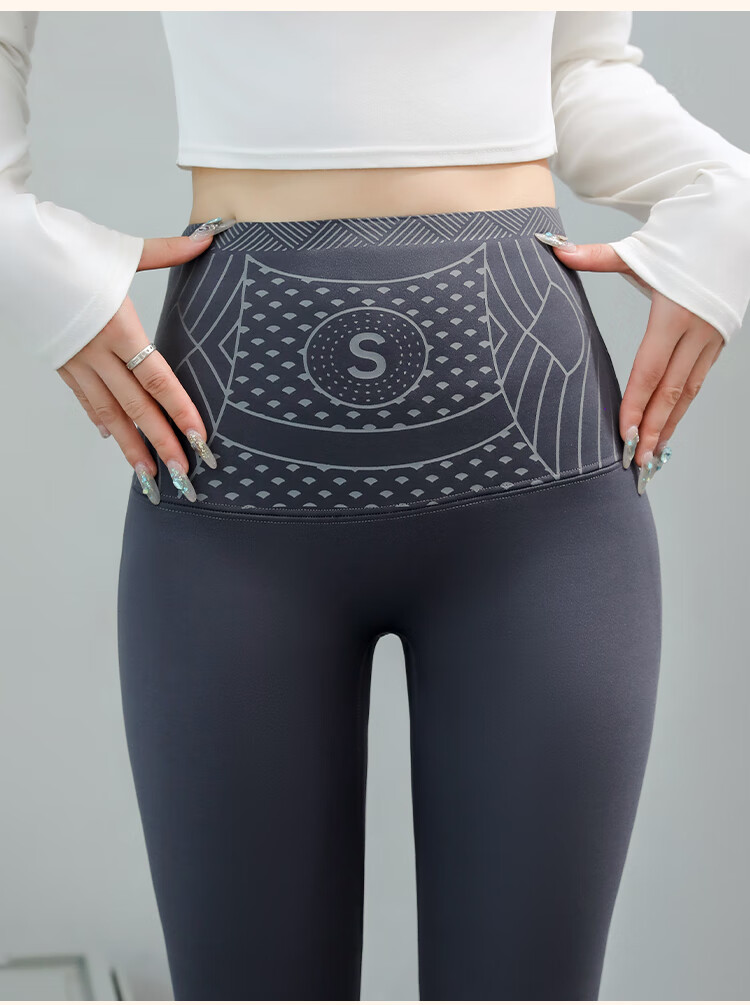 MiiOW Women's Cashmere Shark Pants 2025 Autumn Winter New Thickened Fleece Shark Leggings Petite Warm Yoga Pants 12