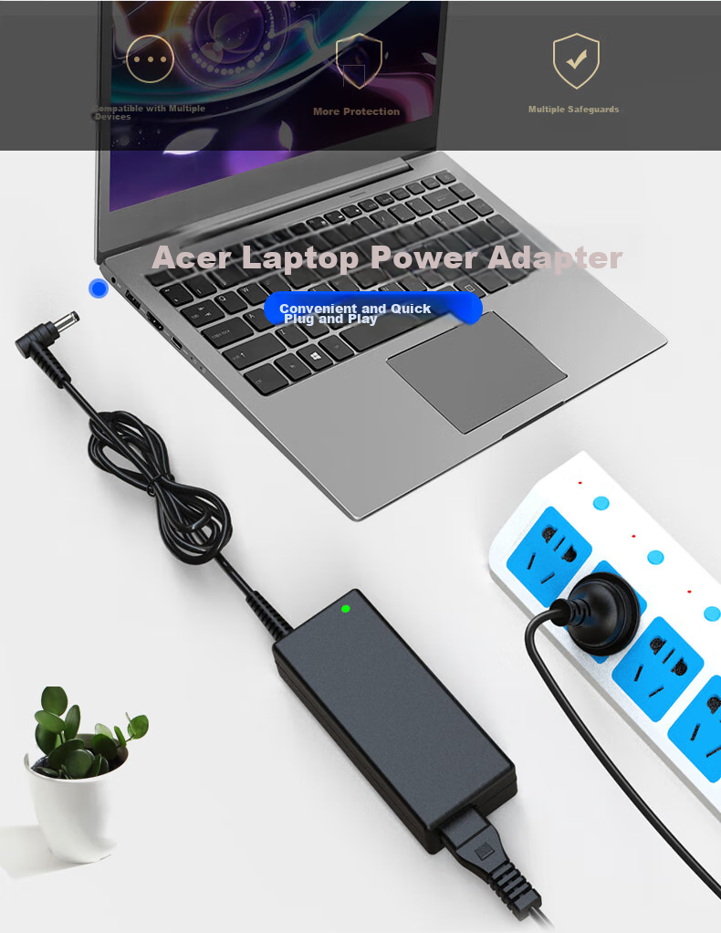 Elei Charger Compatible with Acer Laptops, 4741g/750g Adapter, 19V 4.74A 90W Computer Power Supply, 5.5*1.7 Portable Model 2