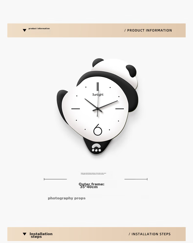 Long Time No See Vintage Style Wall Clock No Drilling Silent Creative Living Room Simple Dining Background Wall Clock 2026 New Model 12