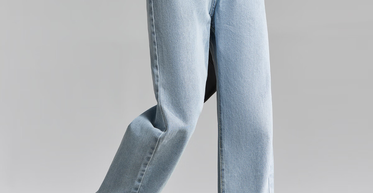 PinCai Women's Solid Color High Waist Loose Casual Wide Leg Jeans Straight Leg Fashion All-Match Trousers P13KN1438 30