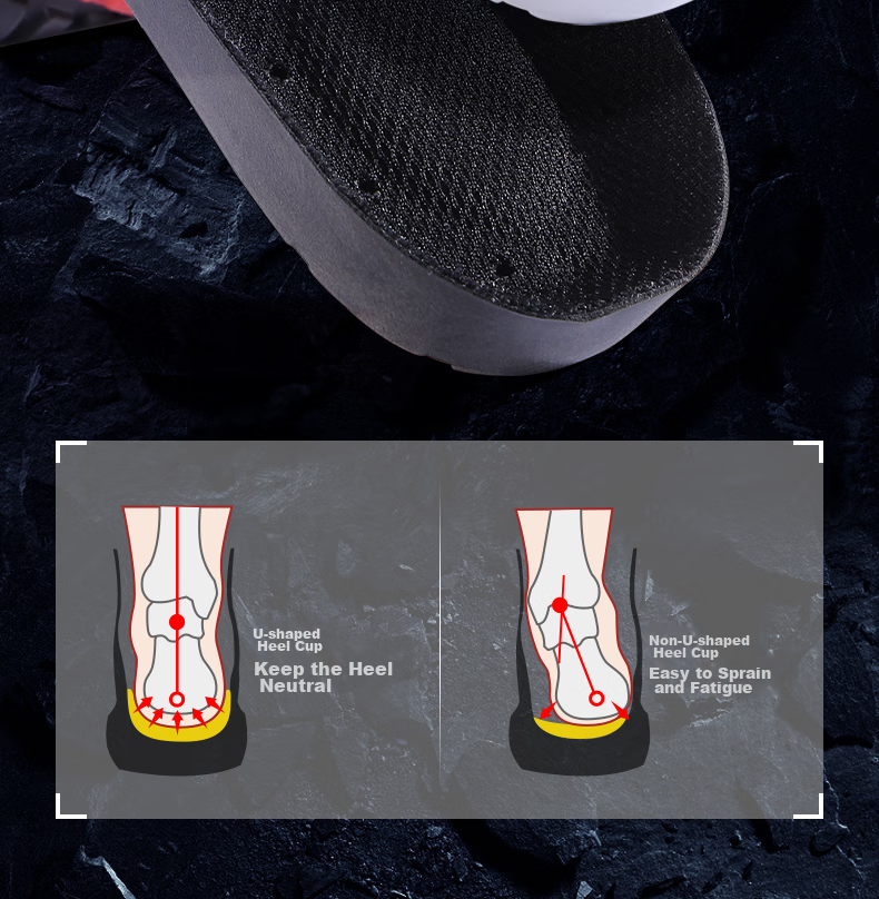 Nanjiren 2 Pairs Shock-Absorbing Sports Insoles for Men, Arch Support, Breathable, Sweat-Wicking, Elastic Basketball Insoles for Women, Black, Size 41-42 10