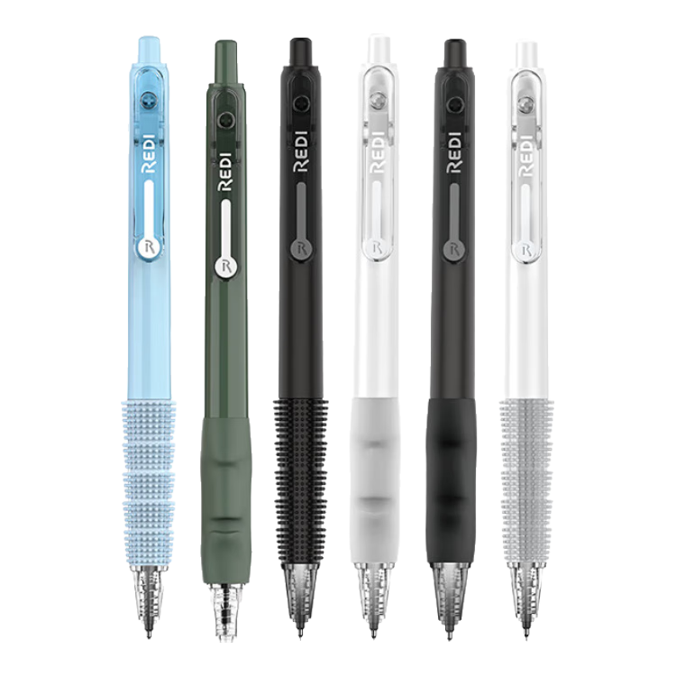 Lepusheng Dot Pen, Retractable Pen, 662 Black Ink, 0.5mm Large Capacity Massage Pen Set, Neutral Pen for Students' Exams And Practice, Recommended by Top Students / 6 Pens in Total