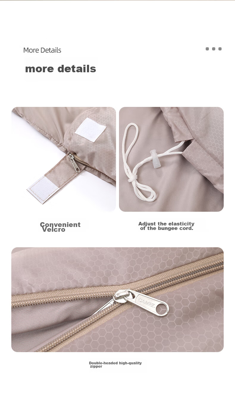CAMEL Outdoor Two-Person Sleeping Bag, Travel Camping Cold-Resistant Thickened Warm Portable Indoor Dirt-Proof Sleeping Bag A9W3F5150A 12