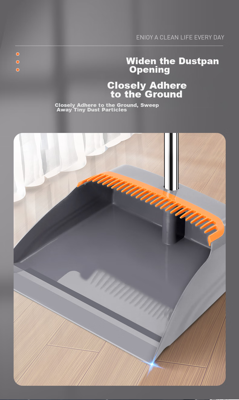Lilin Windproof Broom with Comb-Shaped Dustpan, Sweeping Set for Home Use, 2-Piece Combinatio 6