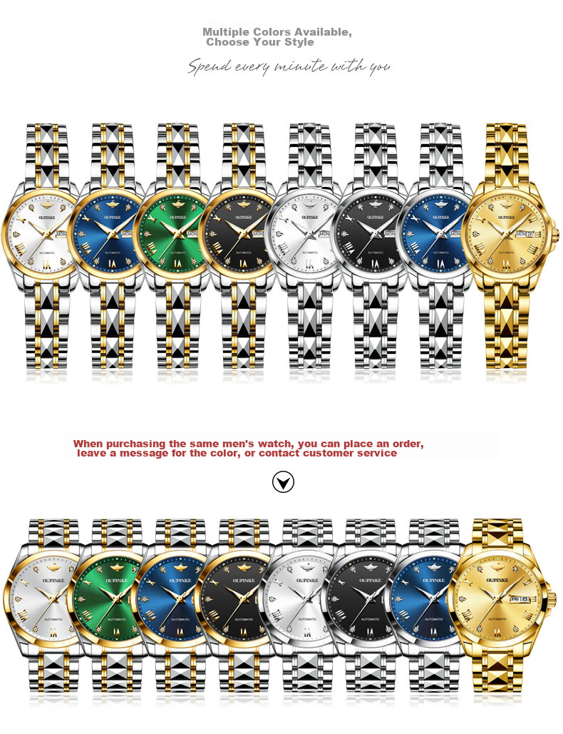 Oupinke Women's Fully Automatic Mechanical Watch, Skeleton Design with Diamond Inlay, Imported Movement, Butterfly Wristwatch, Birthday And 520 Gift for Girlfriend 19