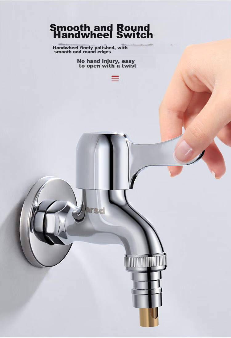 Larsd Washing Machine Faucet, with Automatic Water Stop, Quick-Open Single Cold Water Tap LD10767 16