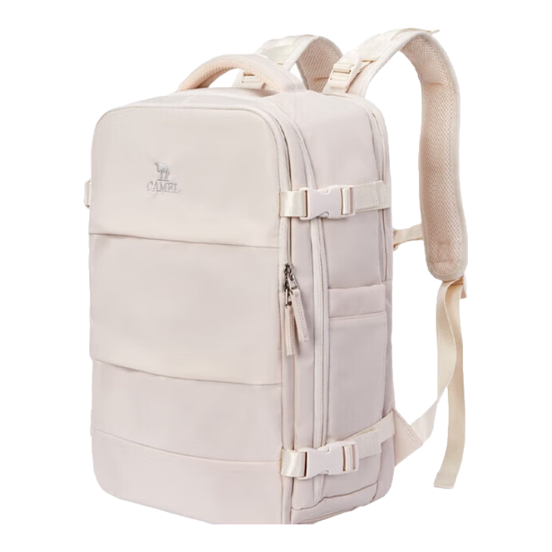 CAMEL Cloud Travel Backpack, Large Capacity, for College Students, Hiking Bag, Travel Outdoor Sports Laptop Bag, Off-White Color