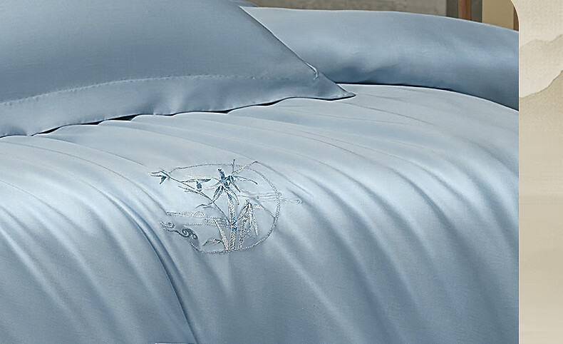 Bailisi Shuixing Jiafang Brand Four-Piece Bedding Set, Pure Cotton Bedsheet, Duvet Cover, Quilt, 100% Cotton, 60-Count Long-Staple Cotton, High-End Luxury, for 1.8m Bed 2