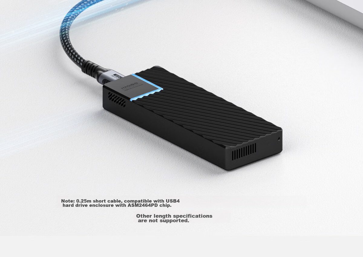 Hagibis USB4 Data Cable, Fully Compatible with Thunderbolt 4 Video Cable, Dual-Head Type-C Fast Charging PD240W Charging Cable, 40Gbps, Suitable for IPhone 17, Mobile Phones And Laptops 15