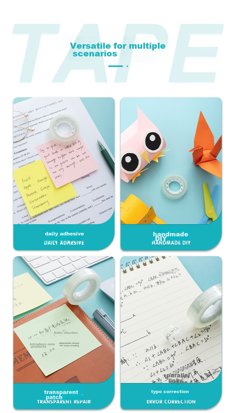 M&G (M&G) Stationery Tape Dispenser, Box Sealer, Small Tape Cutter ((Tape Width ≤18mm)), Single Pack Random Color, AJD97360 6