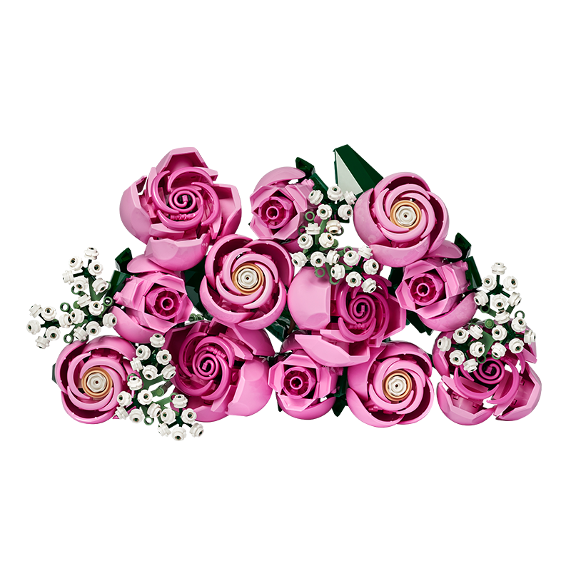 LEGO Building Blocks 10374 Pink Rose Bouquet Toy for Boys and Girls 520 Gift for Boyfriend and Girlfriend Home Decoration