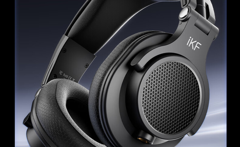 IKF VP5 Over-Ear Wired Headphones High-Fidelity HiFi Sound Fully Closed Monitoring Studio Recording Gaming FPS Mic Computer Mobile Universal 20