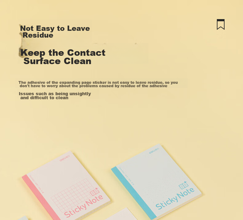 Deli Sticky Note Grid, 40 Sheets, Expandable Stickers 75mm*100mm, Memo Pads, Error Correction Stickers, Note Pads, High-Quality Journal, Notebook BT187 7