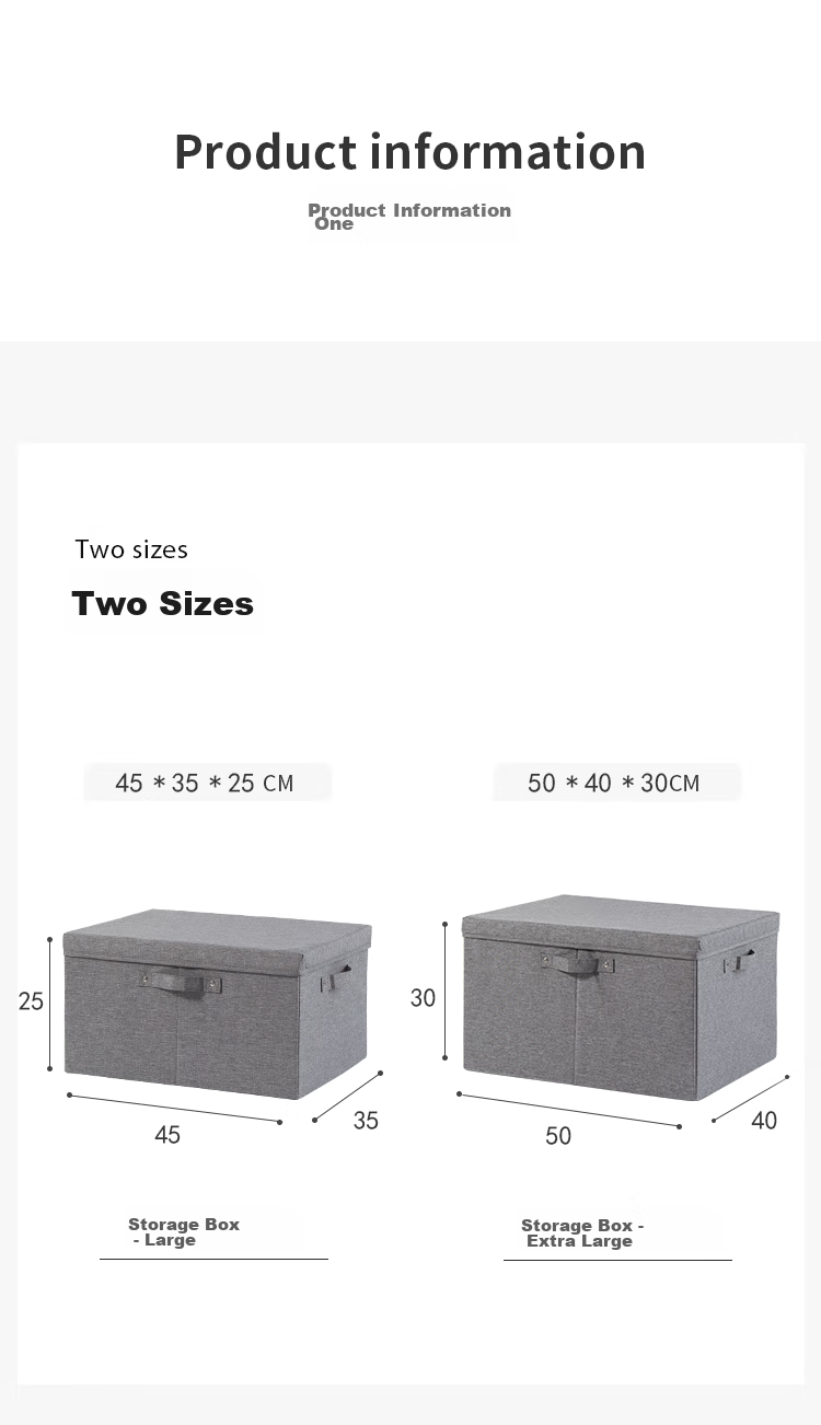 EACHY Fabric Storage Box for Clothes, Foldable Wardrobe Organizer, 40L Beige Grid 8