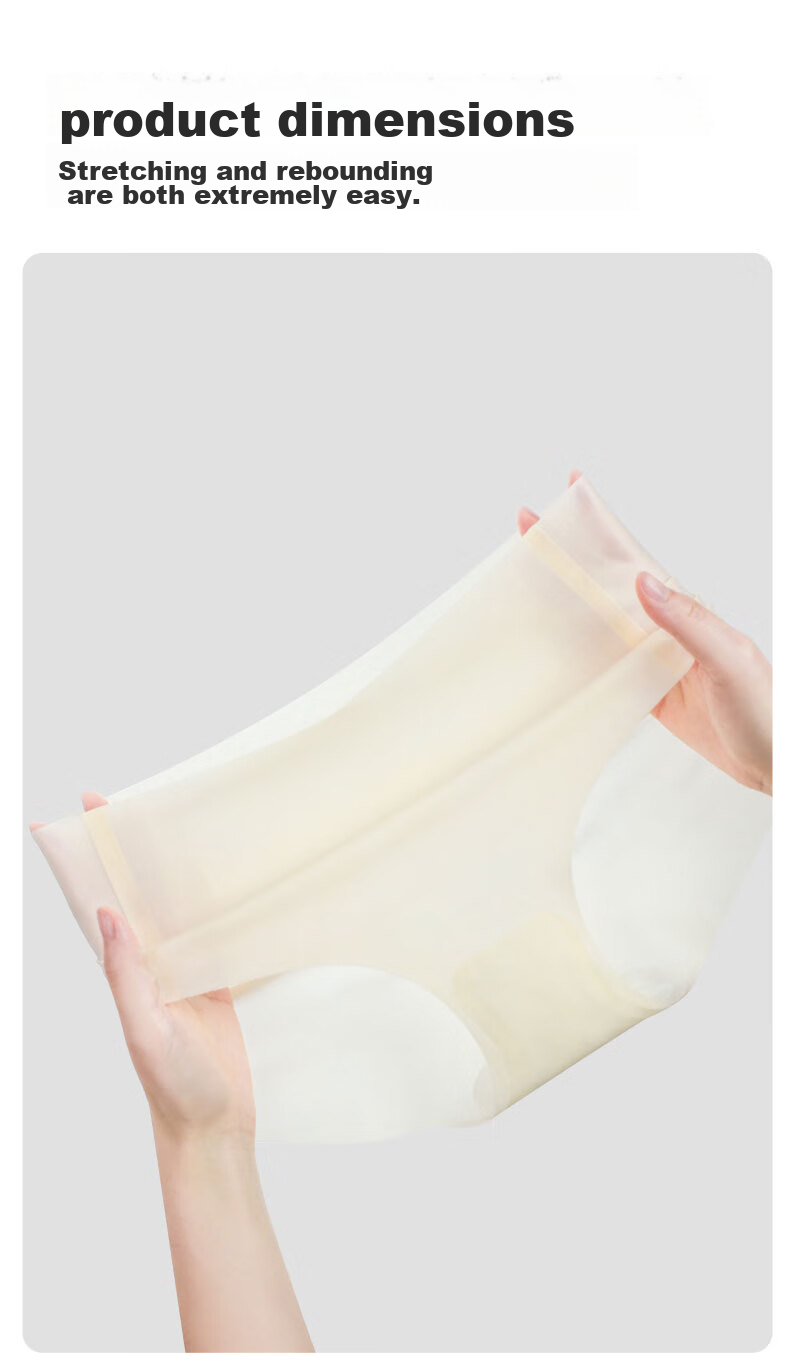 MiiOW Disposable Ice Silk Underwear for Women, No-Wash Sterilized, for Travel, Vacation, Business Trips, Summer Outings, Seamless Breathable, Individually Packed 8