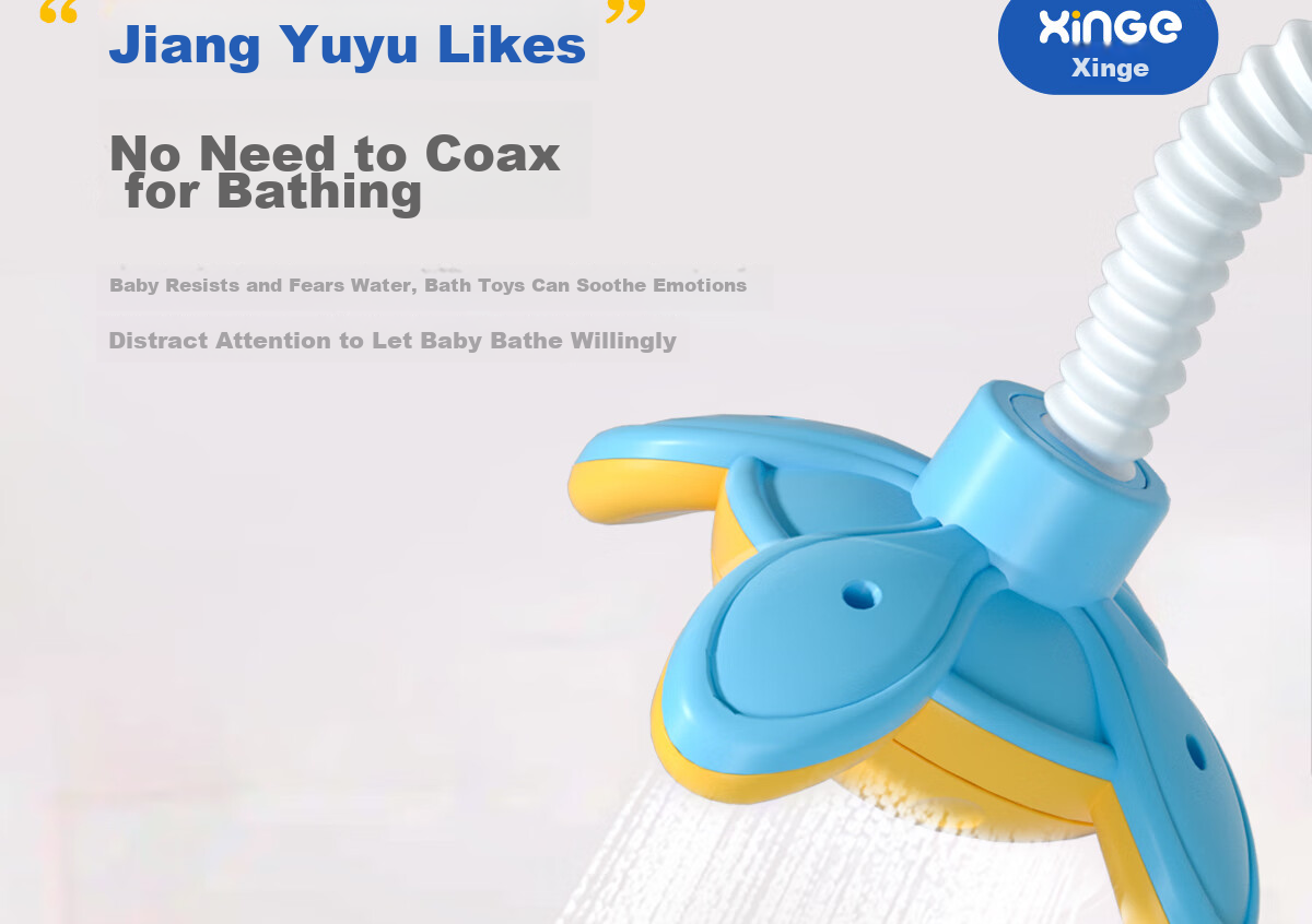 Xinge Baby Bath Toy, Infant Shower Head, Electric Duck, Children's Water Play Toy, Baby Water Play Toy, Birthday Gift for Boys And Girls 6