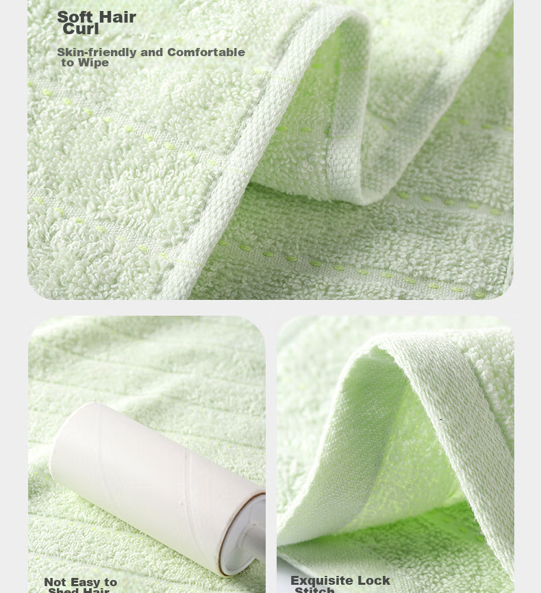 Grace A-Class Children's Cotton Face Towels Bear Striped Super Absorbent Orange + Green Set of 2 Sports Towels 19