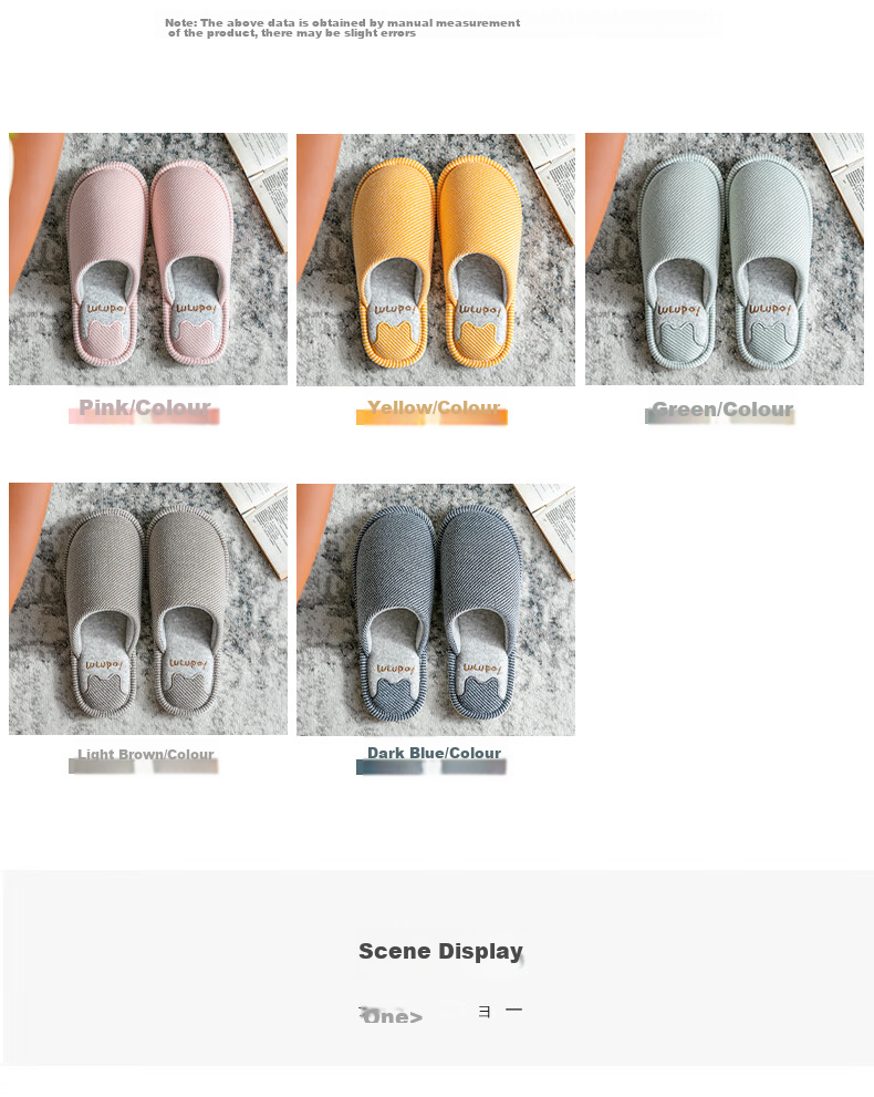 GUOLUOFEI Japanese-Style Wooden Floor Slippers for Men, Indoor Thick-Soled Couple's Slippers for All Seasons, Bean Green Color, Size 36-37 11