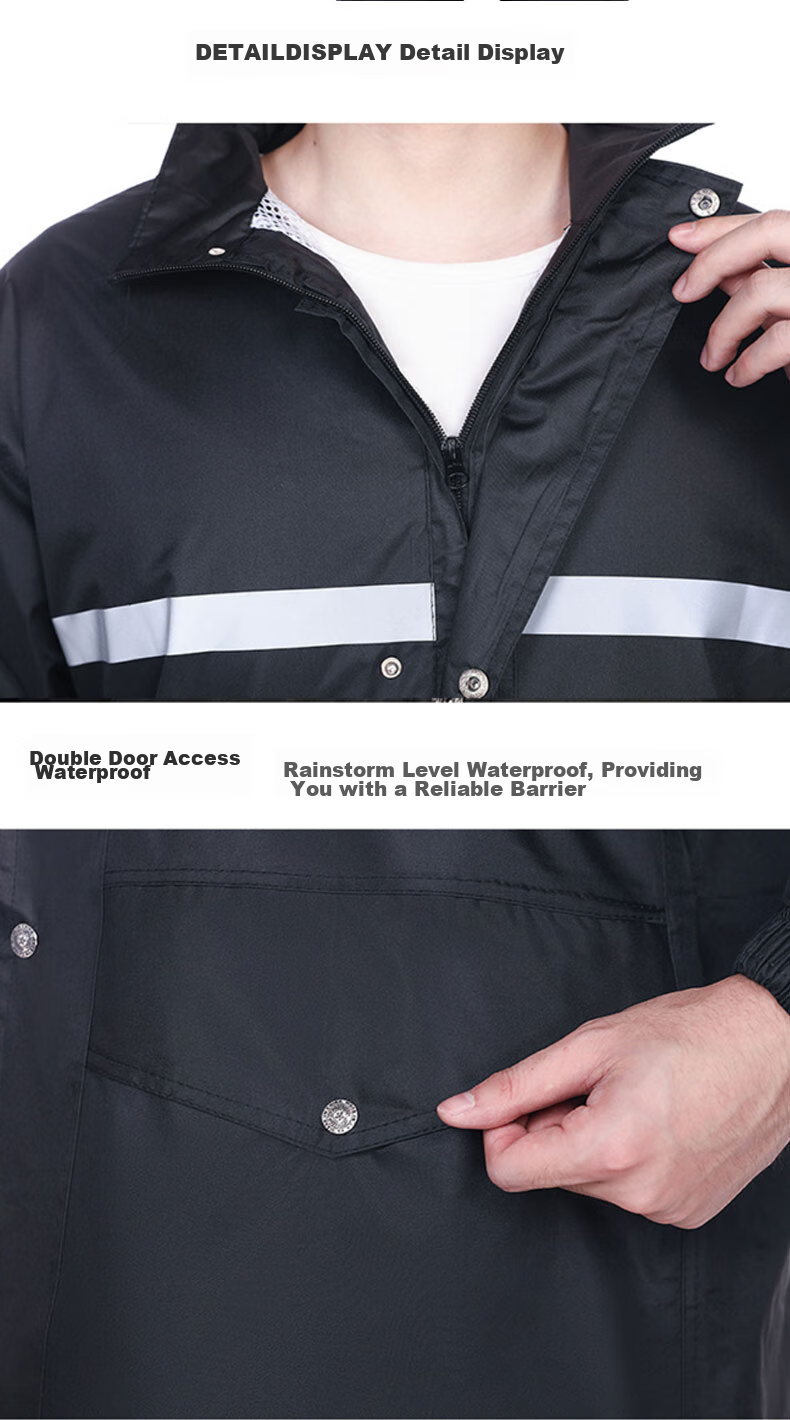 Dipuer Raincoat for Food Delivery Riders, Heavy Rain Protection, Electric Bike Adult Two-Piece Raincoat, Motorcycle Suit, Suitable for Both Men And Wome 9