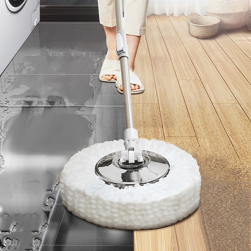 BEKAHIQ Rotating Mop with 4 Stainless Steel Drums, Hands-Free Cleaning, No Washing Required, 2026 Household Absorbent Lazy Mop Bucket