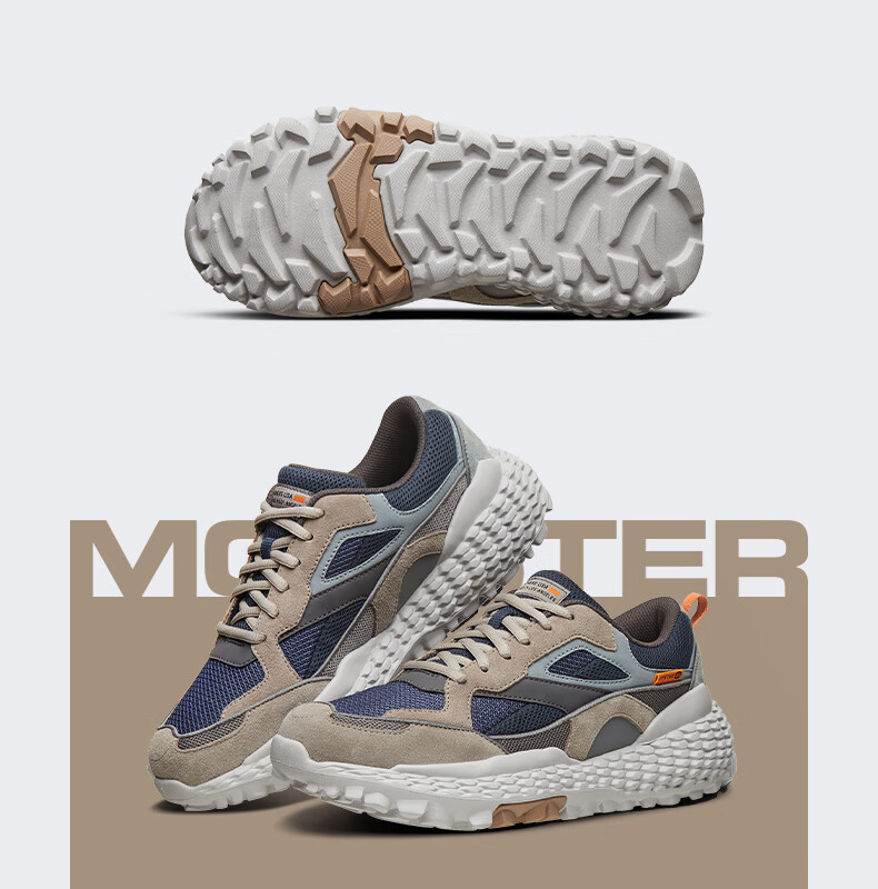 Skechers Autumn Men's Shoes, Lightweight Functional Monster Shoes Series, Trendy Dad Shoes, Comfortable Versatile Daily Sports Casual Shoes 14
