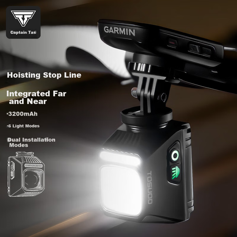 Велосипедный фонарь TOSUOD GARMIN, подвесной, с отсечкой луча, для горного и шоссейного велосипеда, высокая яркость, антибликовый, для ночной езды, 2000 люмен, 3200 мАч