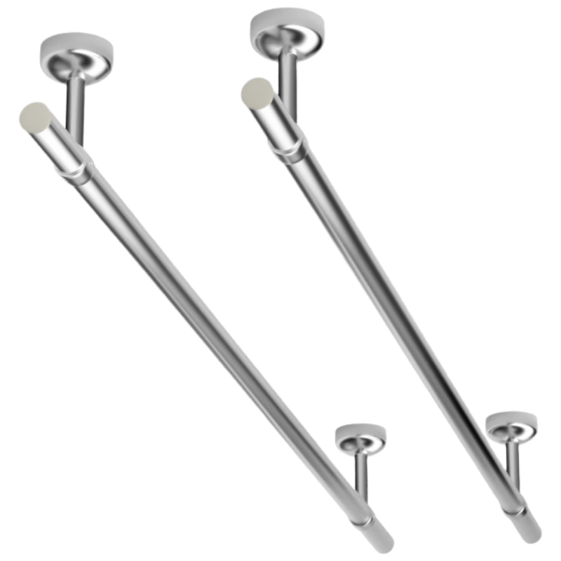 Baoyouni Ceiling-Mounted Clothes Drying Rack, Balcony Clothes Hanger, Fixed Stainless Steel Drying Rod, Indoor Hanging Rod, Installation Included