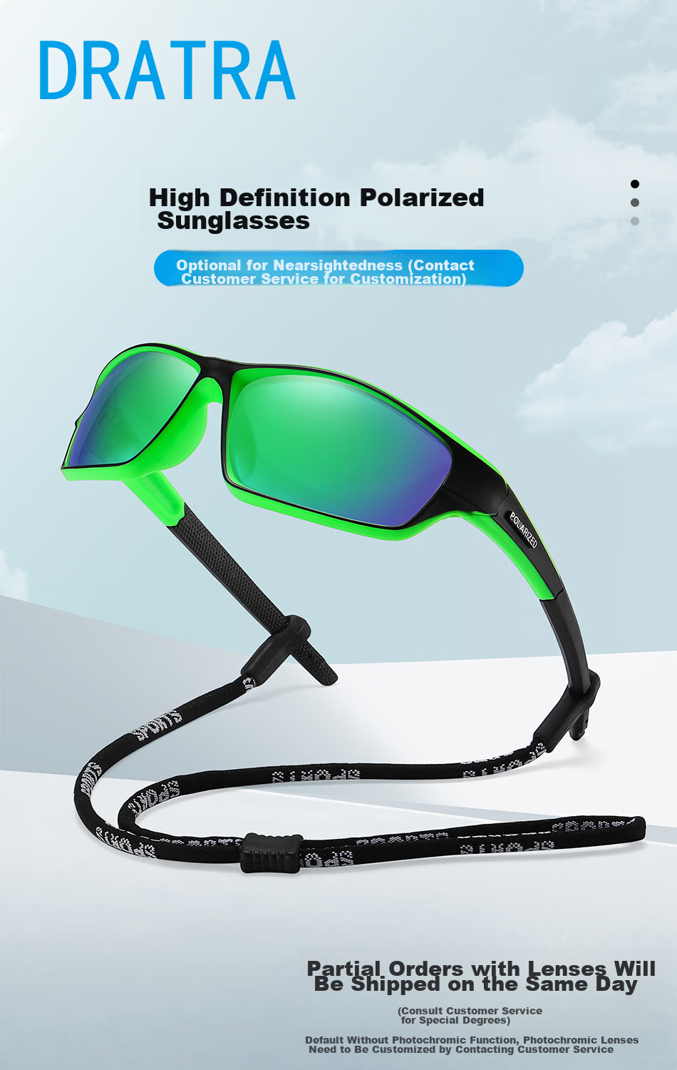 DRATRA Polarized Sunglasses for Men, Driving Cycling Golf Sports Sunglasses with Prescription Lenses Available 1