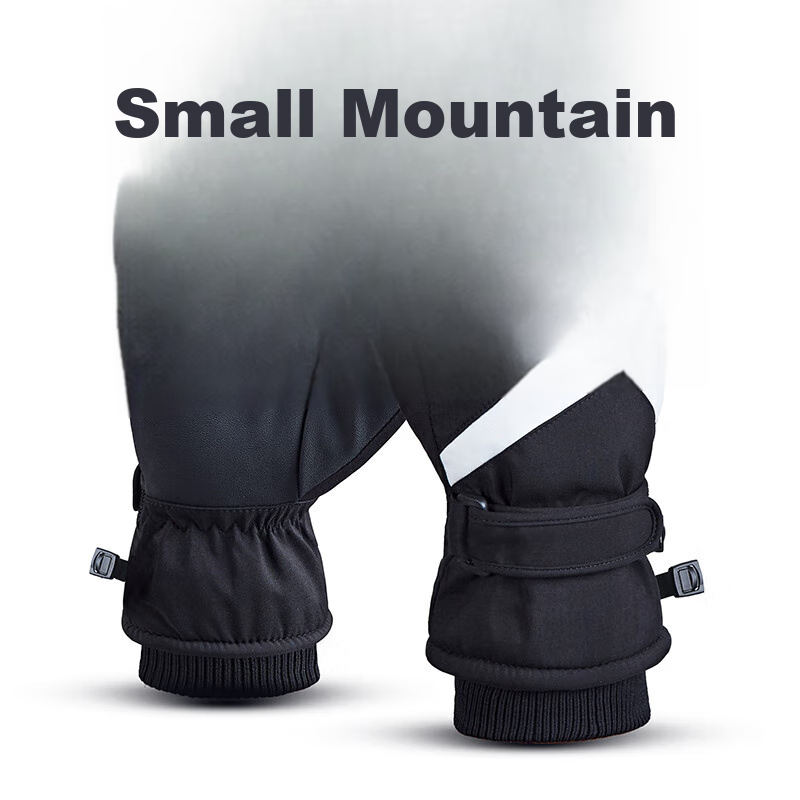 Move Iron Ski Gloves, Winter Fleece-Lined Thick Warm Cycling Windproof Sports Cold-Proof Waterproof Touchscreen Compatible, Women's Style