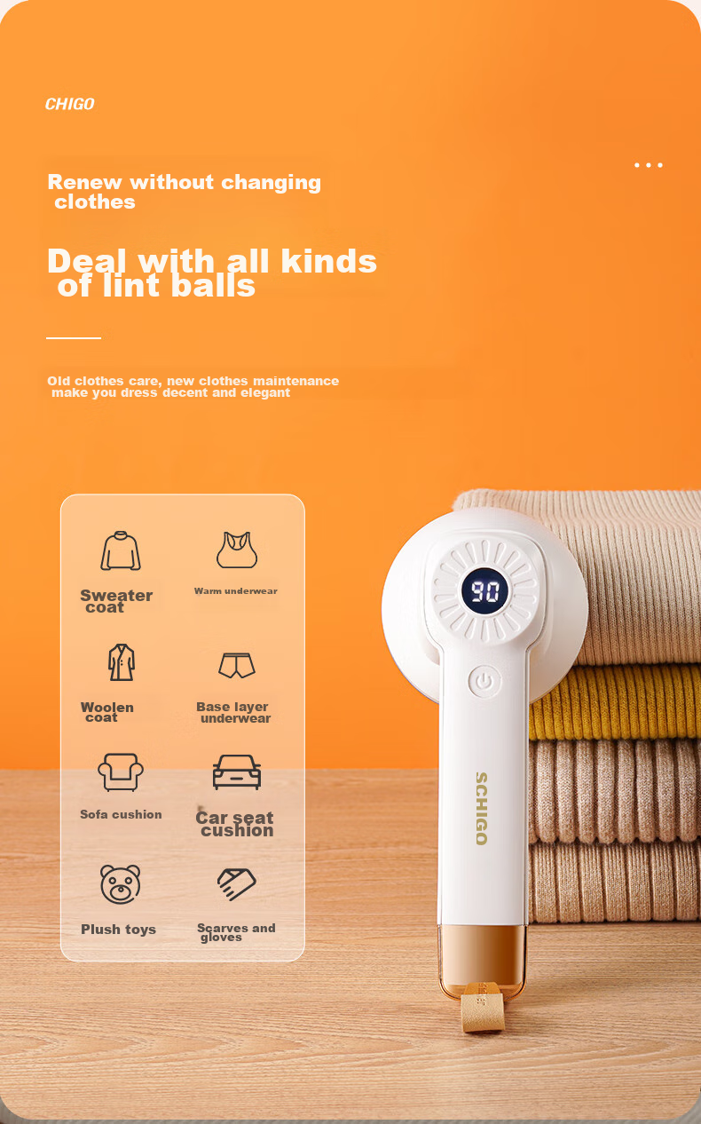 CHIGO Best-Selling 80,000+ Lint Roller, Sweater Shaver, Clothing Ball Remover, Hair Removal Tool, Shaver, Defuzzing Device, M108 Lint Removal Tool 7