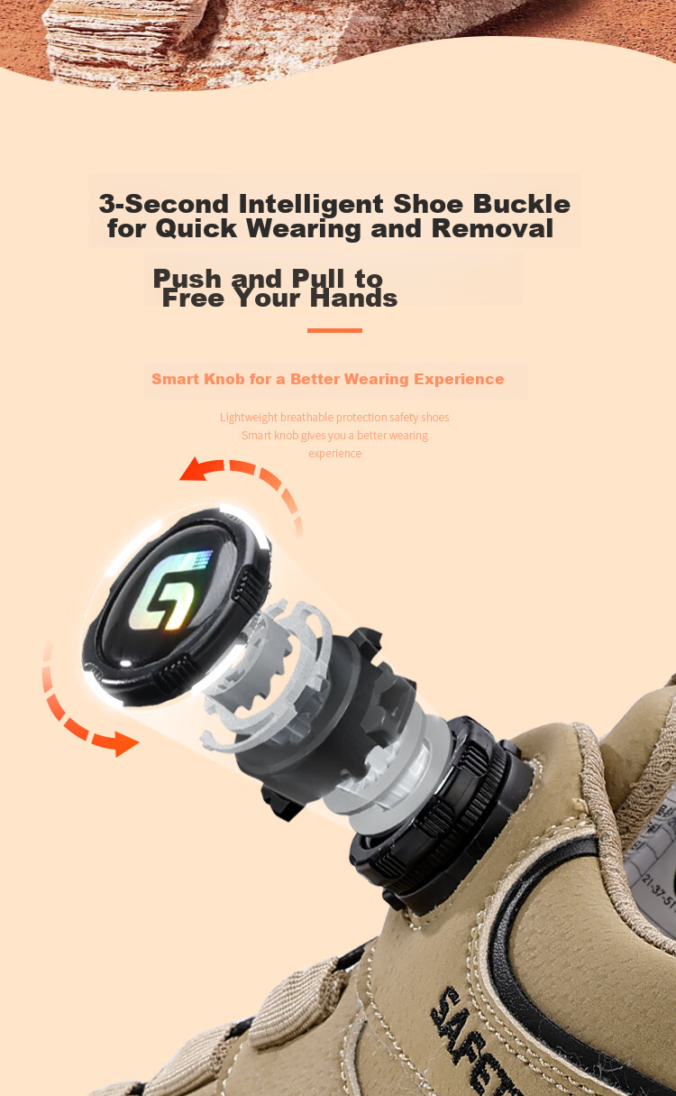Fumeier Safety Shoes for Men, High-Top Steel Toe Cap, Anti-Smashing, Anti-Puncture, Waterproof, Ultra-Light Comfortable Work Shoes F055BK Size 43 2