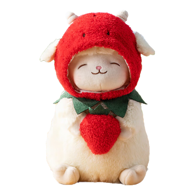 MINISO Lambie Lambie 'Berry' Stressed Little Sheep Doll, Cute Children's Bedtime Companion Pillow, Gift for Girls