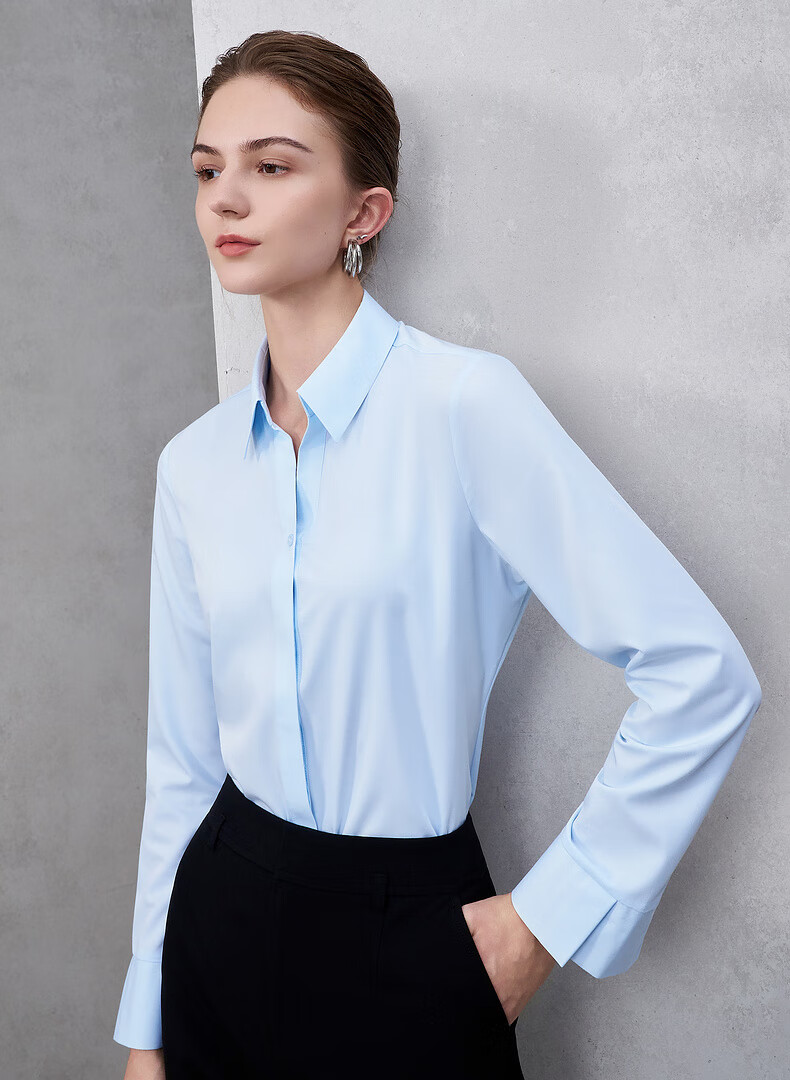 G2000 Modal Stretch Women's Long Sleeve Business Shirt, Comfortable for All Seasons, Mall Edition 1