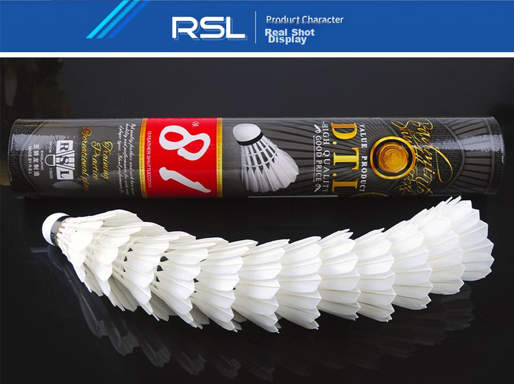RSL Badminton Training Practice Competition Shuttlecock, DTL-81, Speed 76, 12 Pieces Per Tube 4