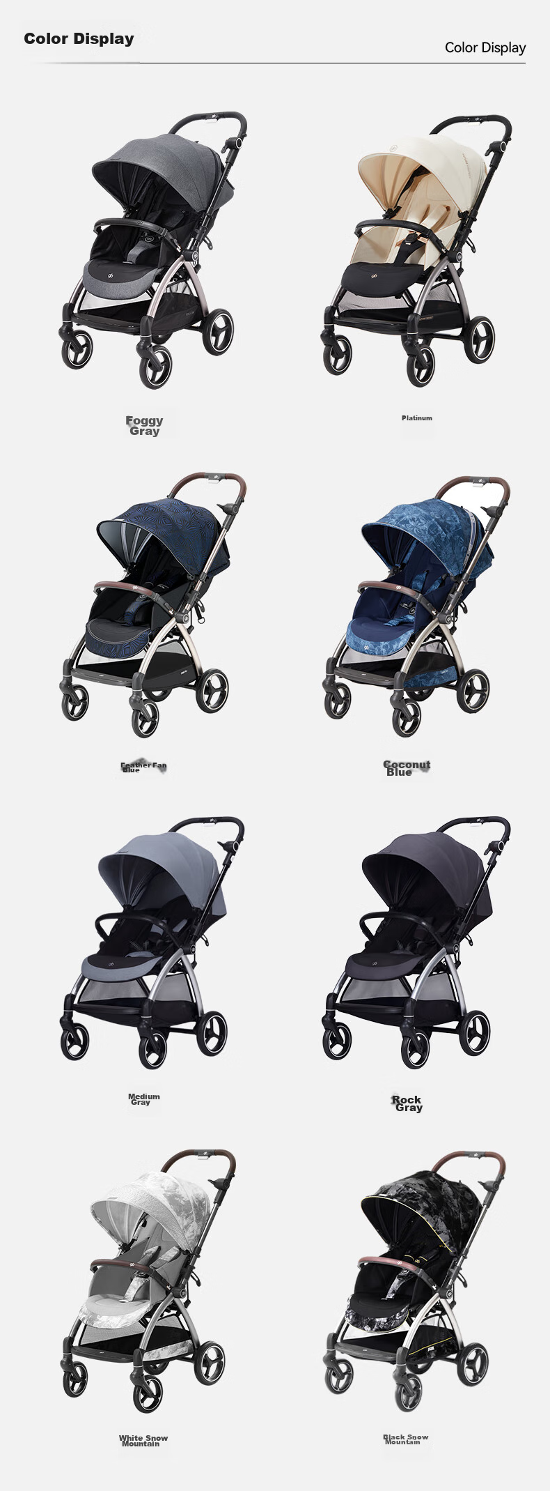 Gb Stroller Can Sit And Lie Down, Reversible, Lightweight, High-View, Baby Walking Stroller, Safety Cabin No. 2 E5011 Baixuesha 28