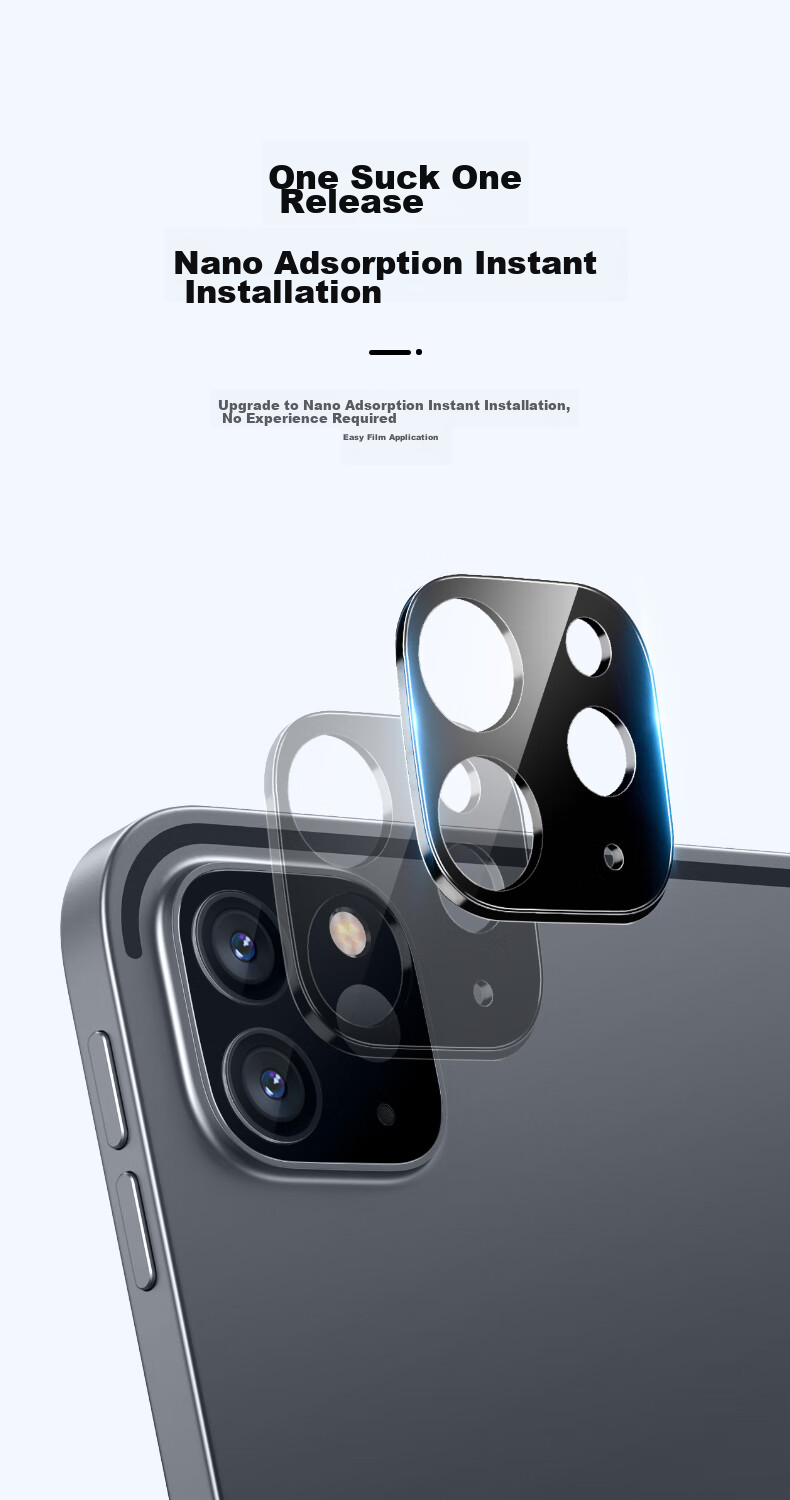 ESR Compatible with IPad Pro 11/13 Rear Camera Protective Film for 2025/24/22/21/20 Year 12.9/11 Inch Apple Tablet HD Tempered Glass Full Coverage Lens Film 2 Pieces 7