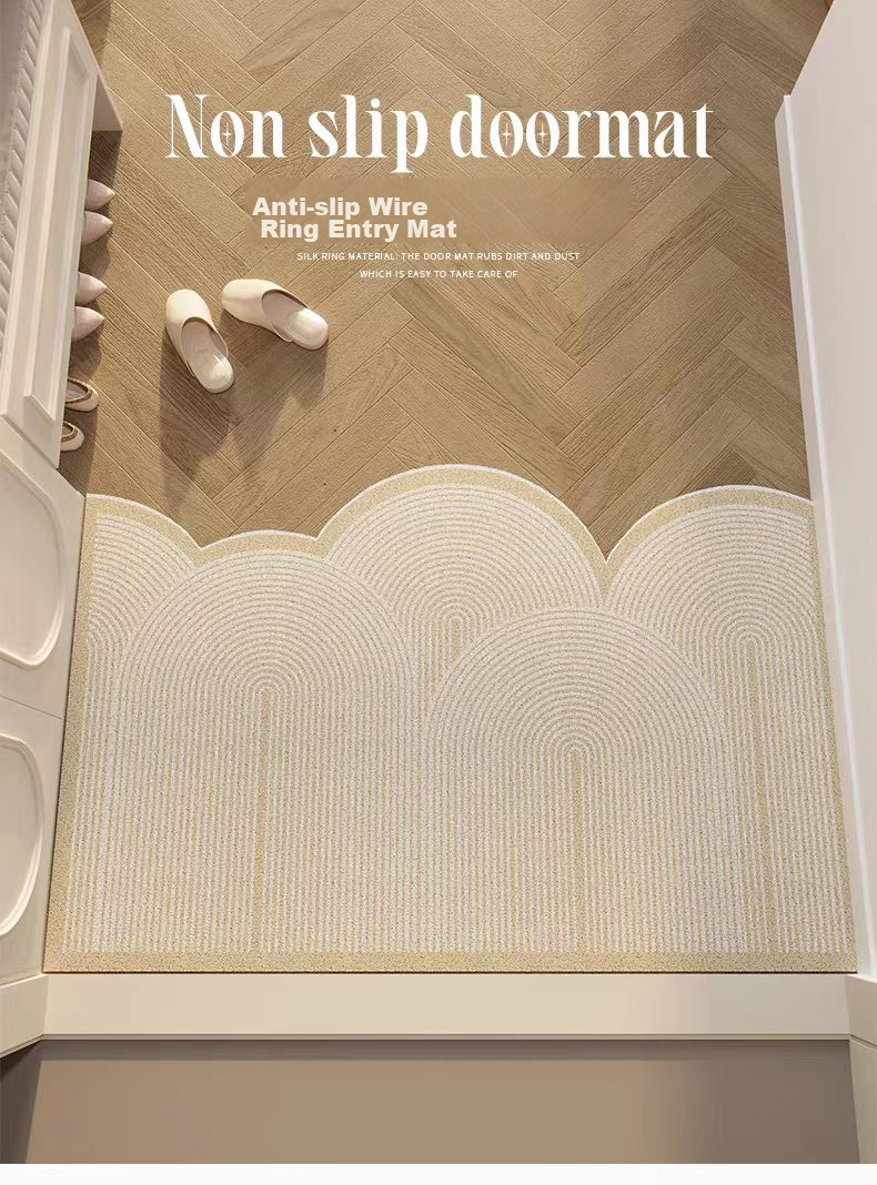 MOON TIME Entrance Mat, Doorway Foot Mat, Indoor Doormat, Loop Pile, Dirt-Resistant, Non-Slip Floor Mat, 60*90cm, Wangyu 1
