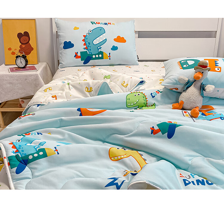 Dohia Pure Cotton Summer Quilt, 100% Cotton Air Conditioning Quilt, Summer Comforter, Thin Summer Quilt for 1.5-Meter Bed, 203*229cm 4