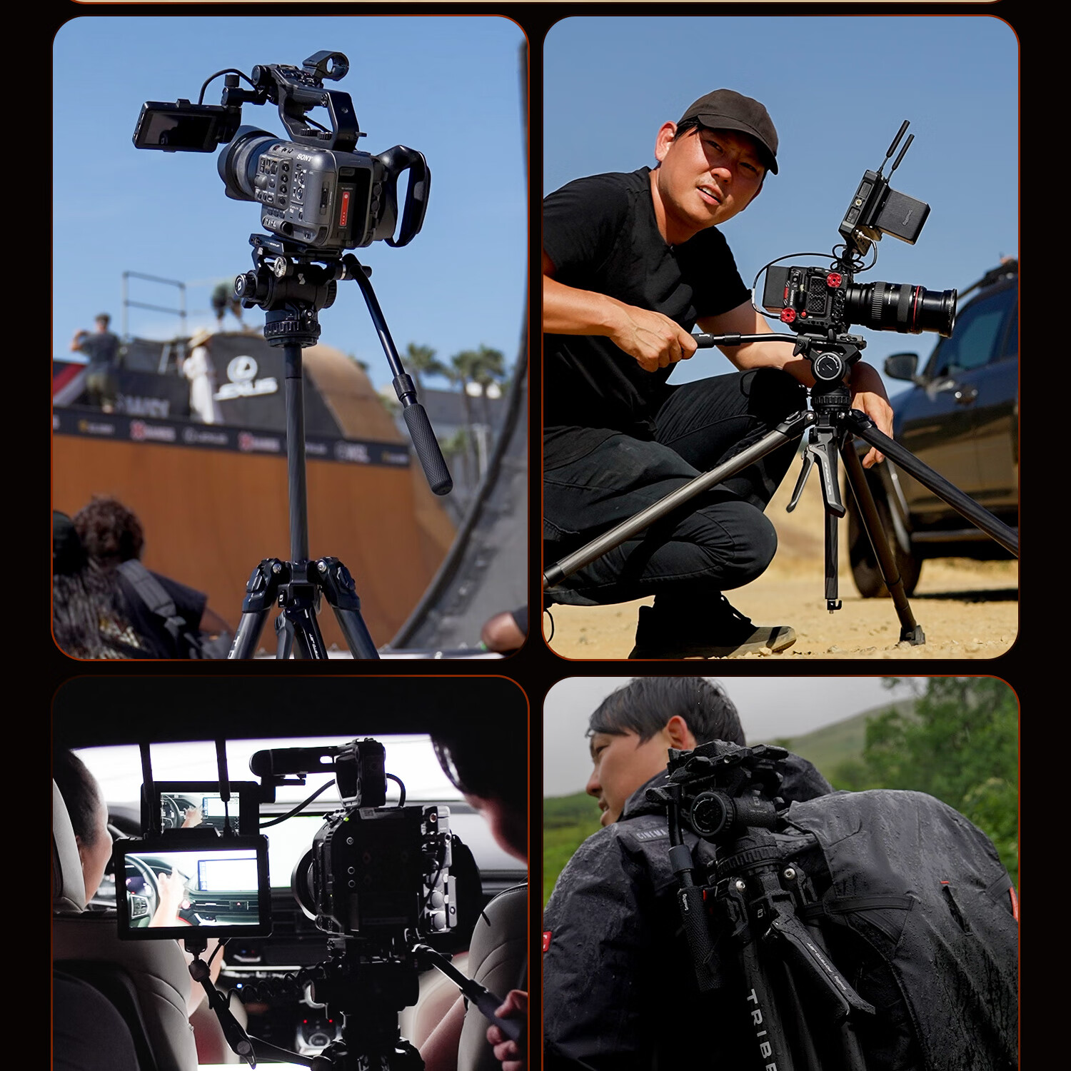 SmallRig X POTATO Jet Tribex Carbon Fiber Tripod, One-Touch Full-Open Professional Photography Tripod, Camera Shooting Hydraulic Arm Head, Camera Support Stand 19