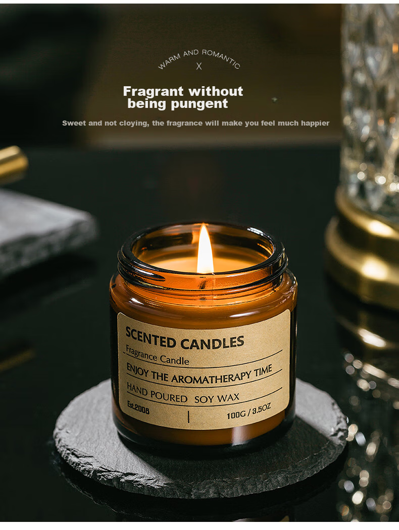 SHUJUHOME Aromatherapy Candle Romantic Fragrance Candle Holder Confession Candle for Home Use Smokeless Cup Wax Birthday Gift for Women 100g 4
