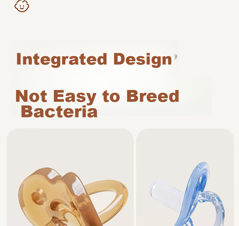 COOKSS Pacifier for Newborns, Ultra-Soft All-Silicone, 0-3 Months, Anti-Colic Sleep Aid, Two-Pack 10