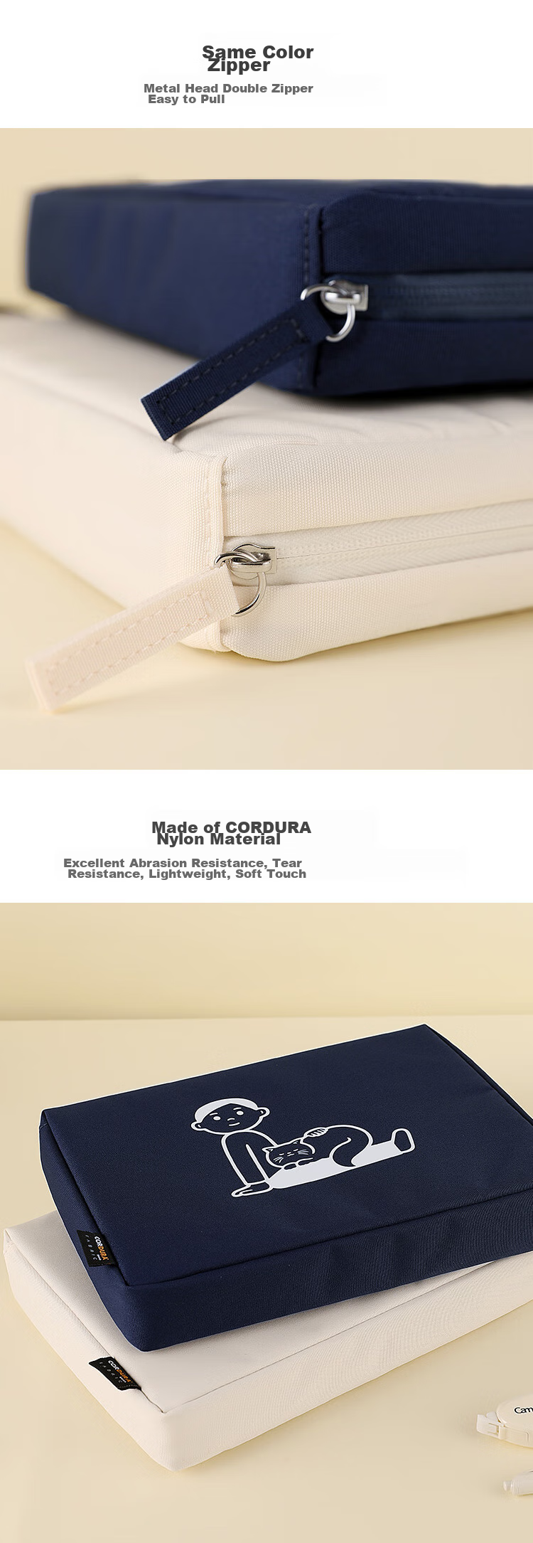 KOKUYO Noritake Collaboration Inner Bag, IPad Storage Case, Suitable for 11-Inch Apple Tablet, Tutoring Bag, White, 1 Piece, WSG-BB2X01W 4