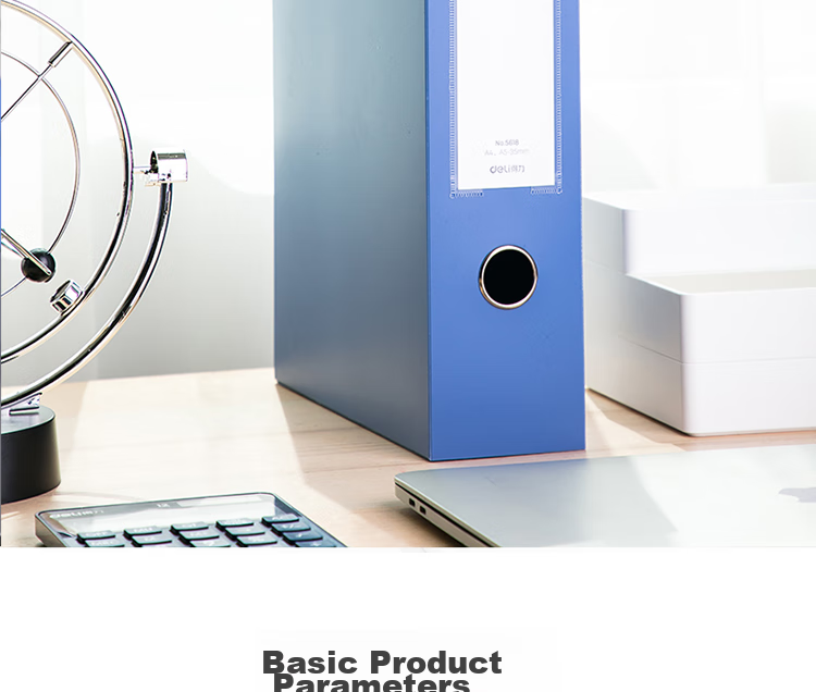 Deli 10 Pieces, 55mm A4 Plastic File Boxes, Thickened Document Boxes, Office File Storage, Accounting Supplies, Exam Organizer, Blue 2