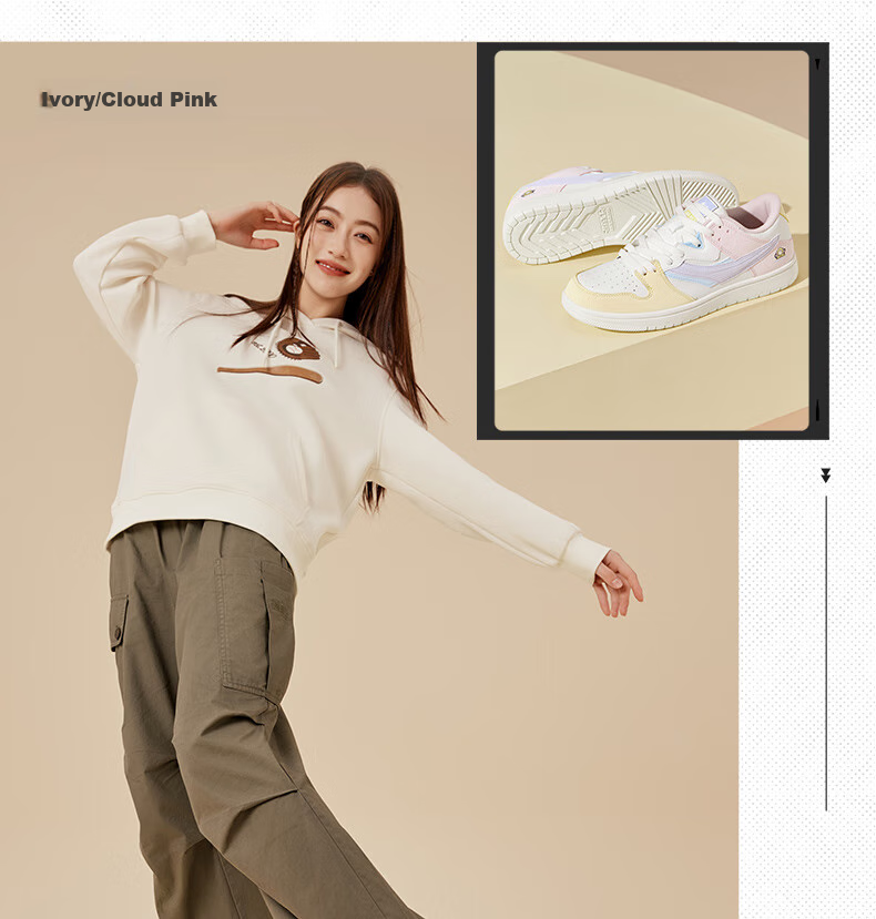 QIAODAN Women's Sneakers, Summer Air Force White Shoes, Casual Skateboard Shoes, Sports Shoes for Couples 24
