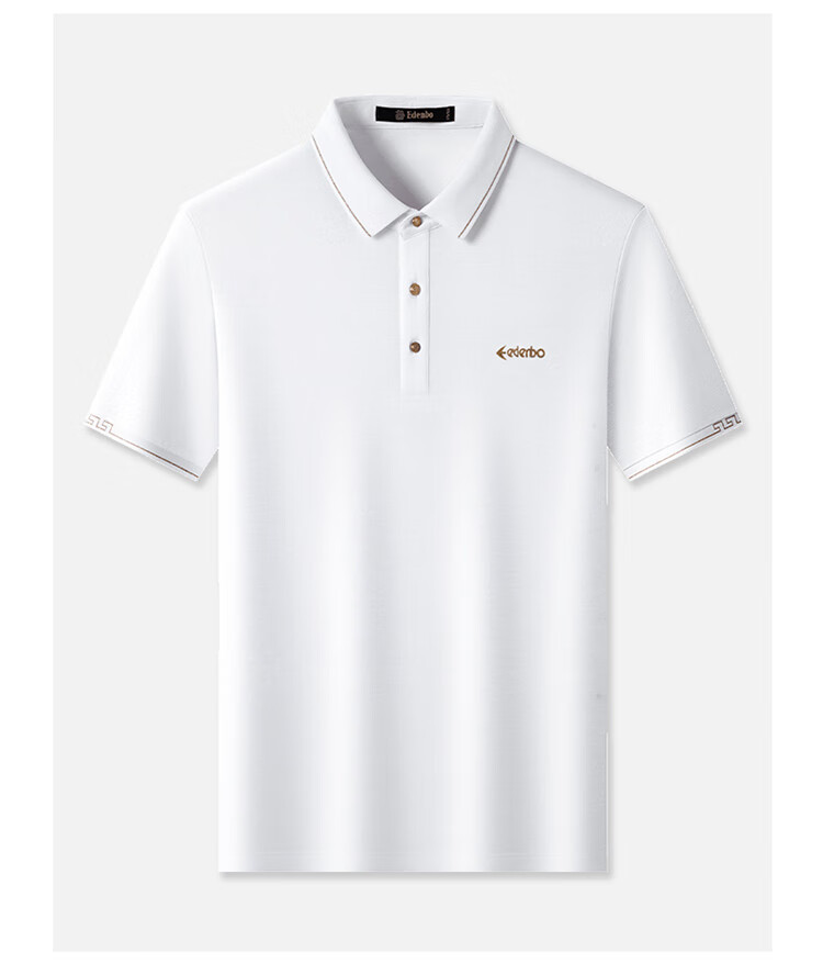 Aidengbao Summer Short-Sleeve Polo Shirt for Men, Embroidered Business Commute Collared Polo T-Shirt, Black 01185/100A(3XL) 13