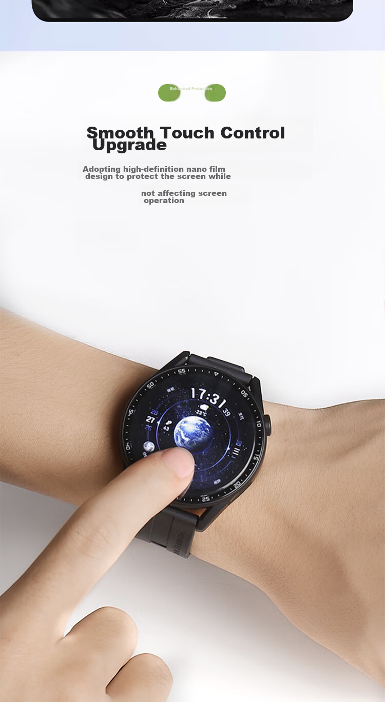MSSM Compatible with Huawei Watch GT4 Protective Case, GT3/watch3 Case Film Integrated, High-Definition Shockproof Anti-Scratch Case, 42/46mm Dial [With Scale - Transparent] GT4-46mm 8