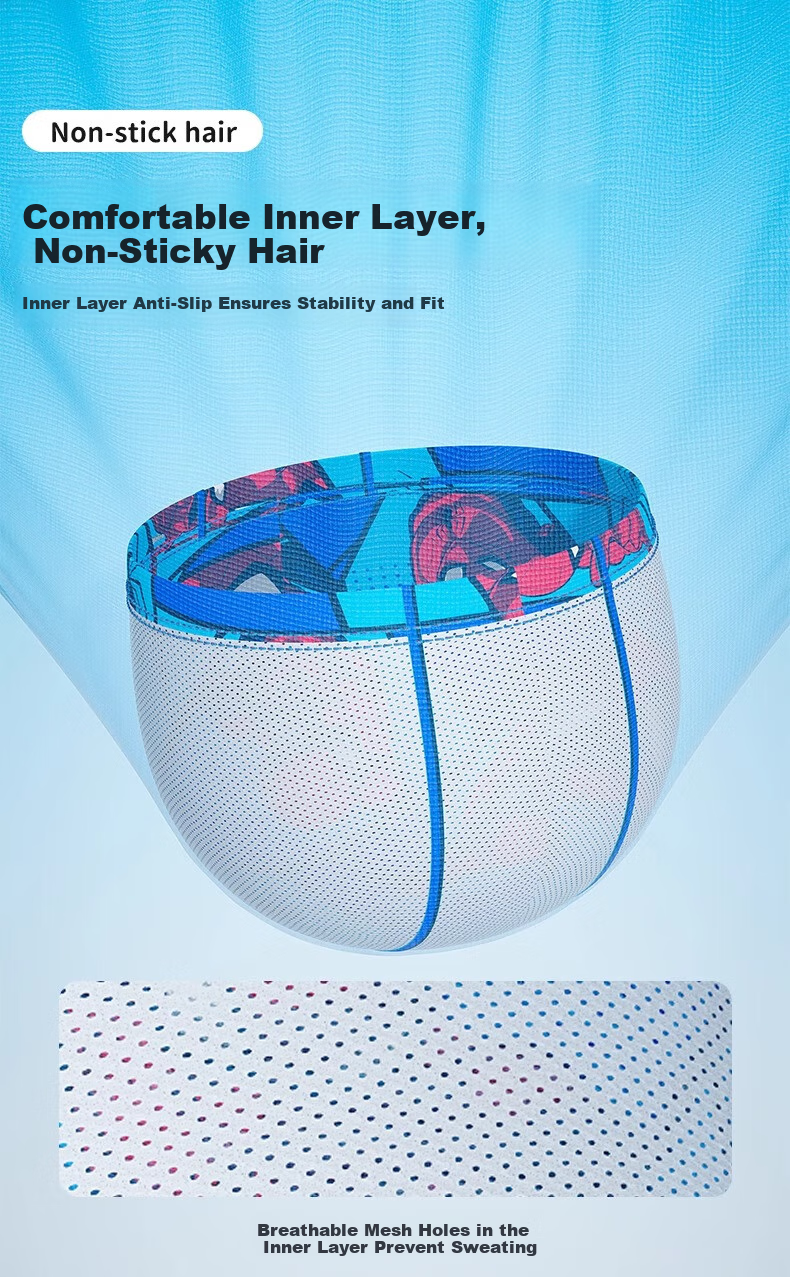 Disney Children's Swim Cap for Boys and Girls Ages 3-12, Extra Large Head Circumference, Comfortable Fabric, Suitable for Long Hair, Model D71974 Light Pink 5