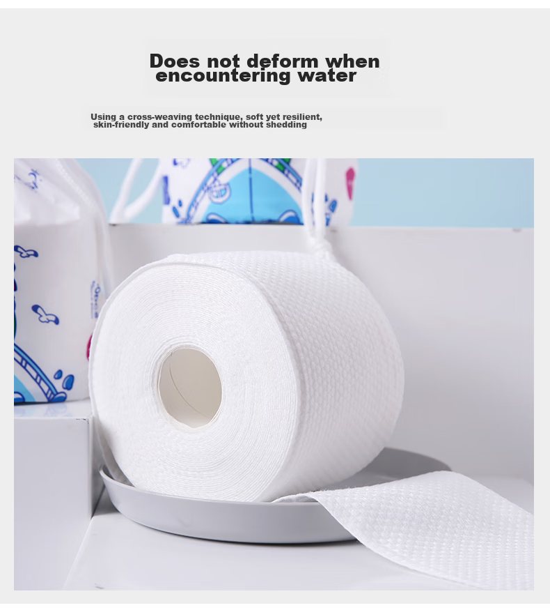 KING SHORE Facial Cleansing Wipes, Disposable Towels, Pearl Texture Face Wipes, 3 Rolls, 50 Sheets/Roll, 20*20cm 8